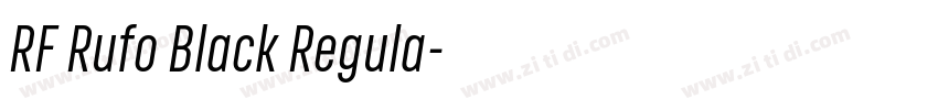 RF Rufo Black Regula字体转换